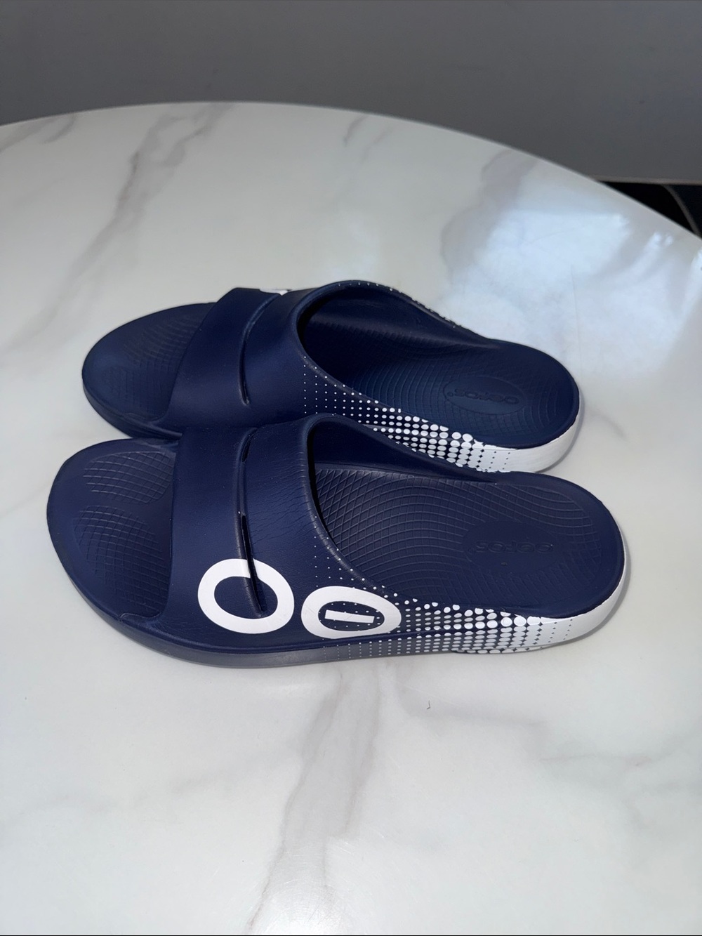 Unisex Navy Slide Sandals men’s size 8 women’s size 10